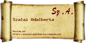Szalai Adalberta névjegykártya